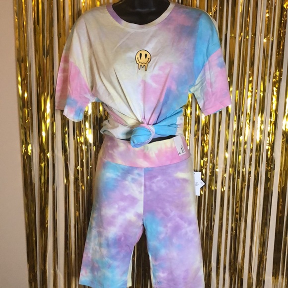 NWT Pastel tie dye bike shorts - Picture 5 of 8